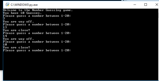 Number Guessing Game